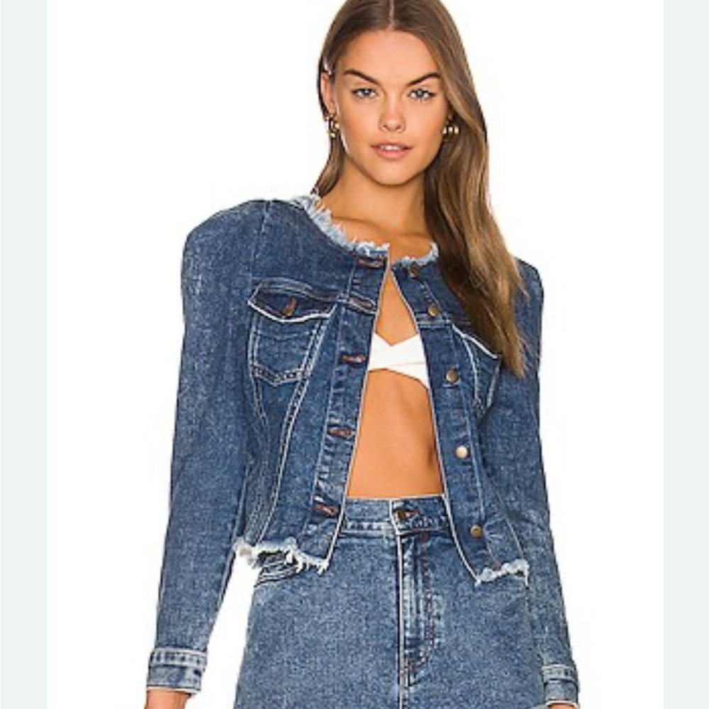 Retrofete Frayed Slim Denim Jacket